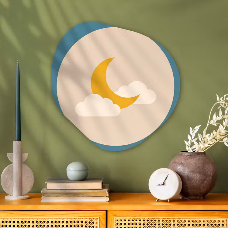 Organic - Glass - Moon - Clouds - Nature - Abstract - Yellow — 2