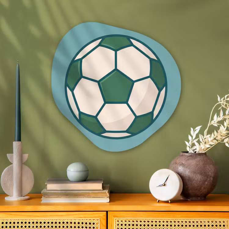 Organic - Glass - Soccer - Geometric - Sports - Illustration - Blue-green — 2