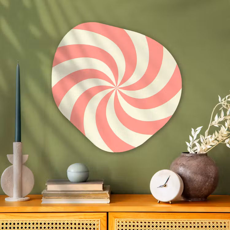 Organic - Glass - Spiral - Pattern - Abstract - Pink - Beige — 2