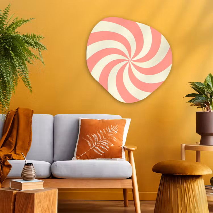 Organic - Glass - Spiral - Pattern - Abstract - Pink - Beige — 3