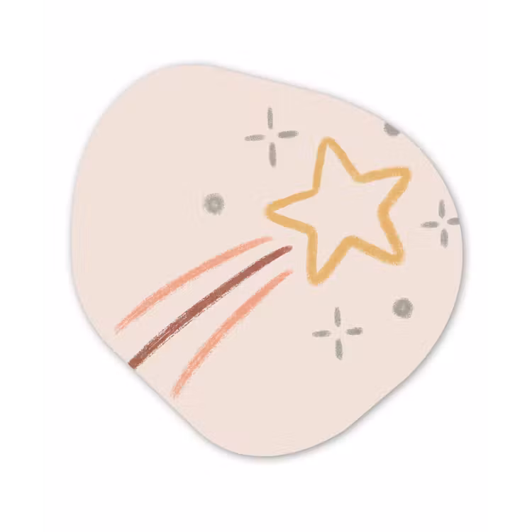 Organic - Glass - Star - Falling - Illustration - Pastel — 1