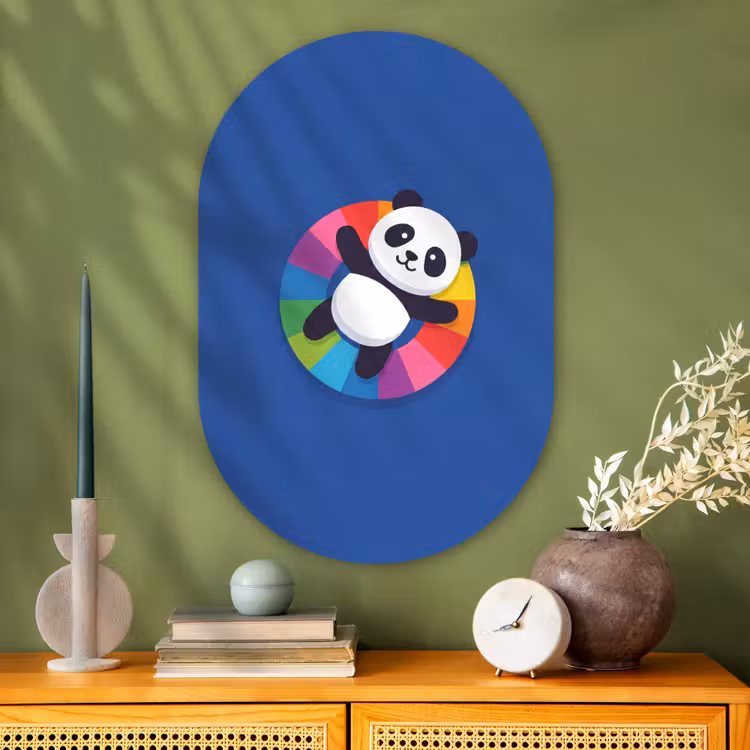 Oval - Glass - Animals - Cartoon - Colorful - Modern - Playful — 2