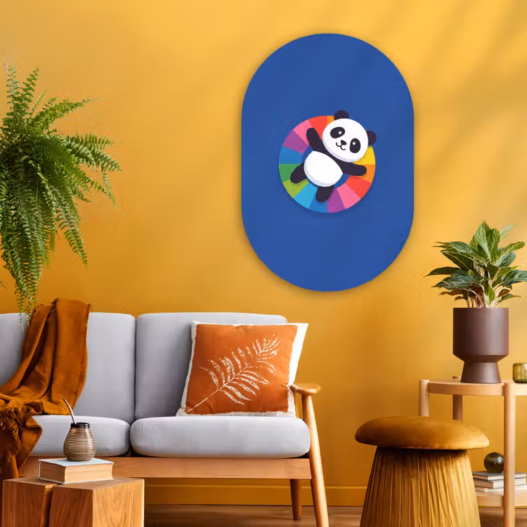 Oval - Glass - Animals - Cartoon - Colorful - Modern - Playful — 3