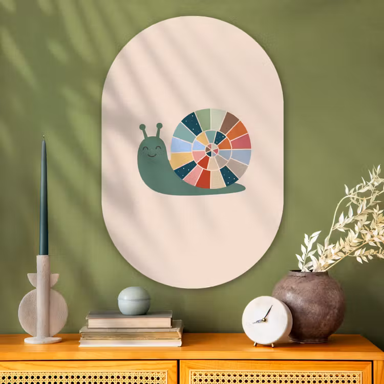 Oval - Glass - Animals - Snail - Colorful - Illustration — 2