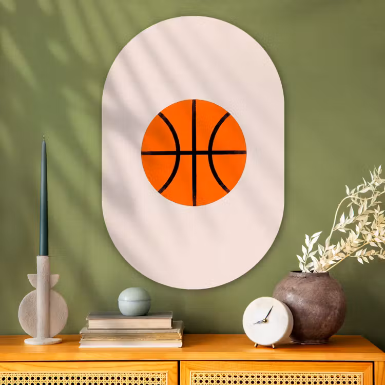 Oval - Glass - Basketball - Ball - Sports - Illustration - Orange — 2