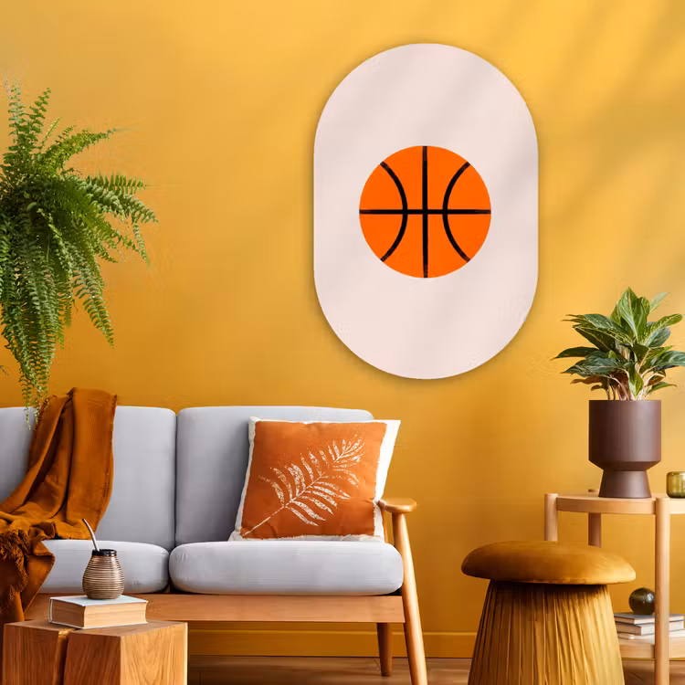 Oval - Glass - Basketball - Ball - Sports - Illustration - Orange — 3