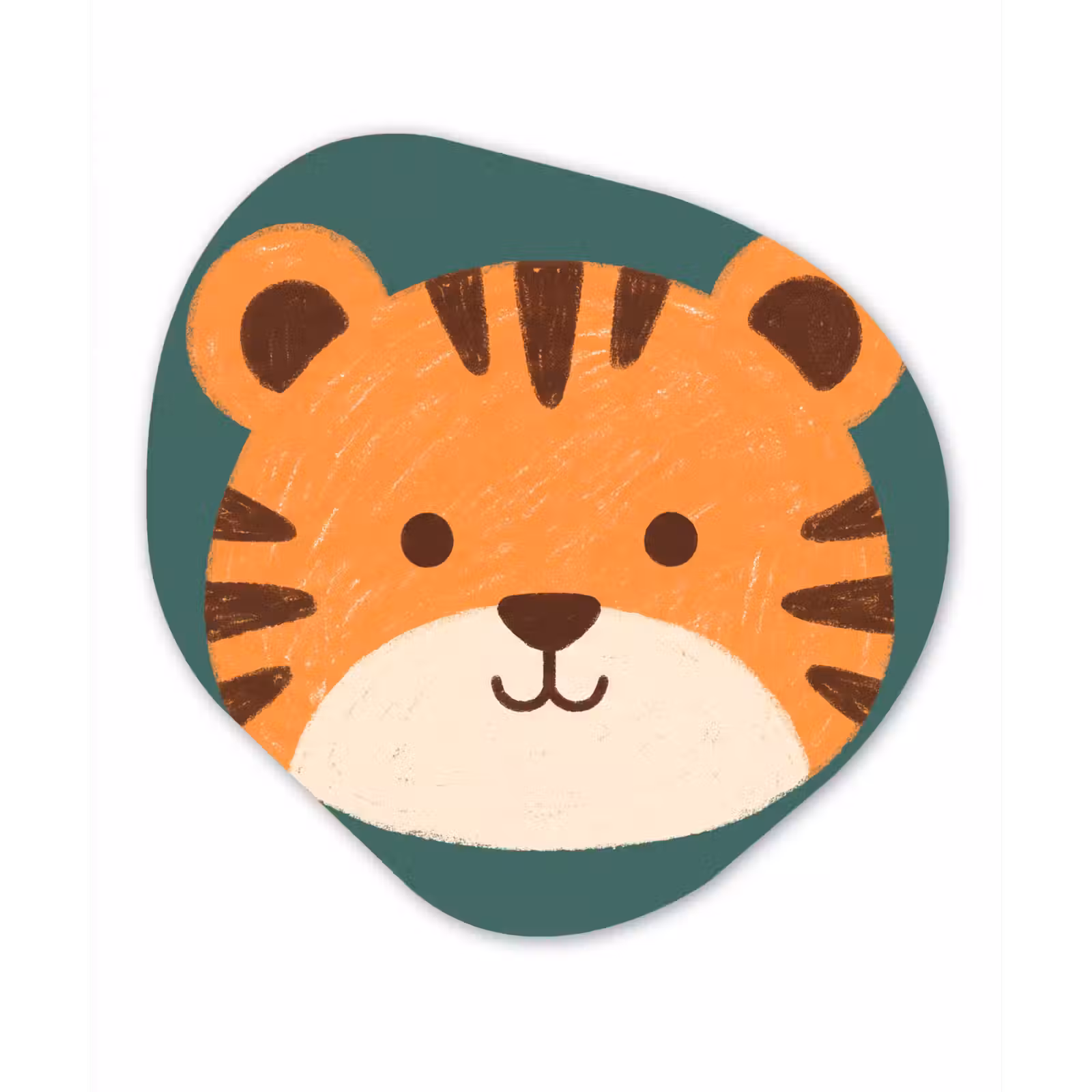 Organic - Glass - Animals - Head - Orange - Illustration - Modern — 1