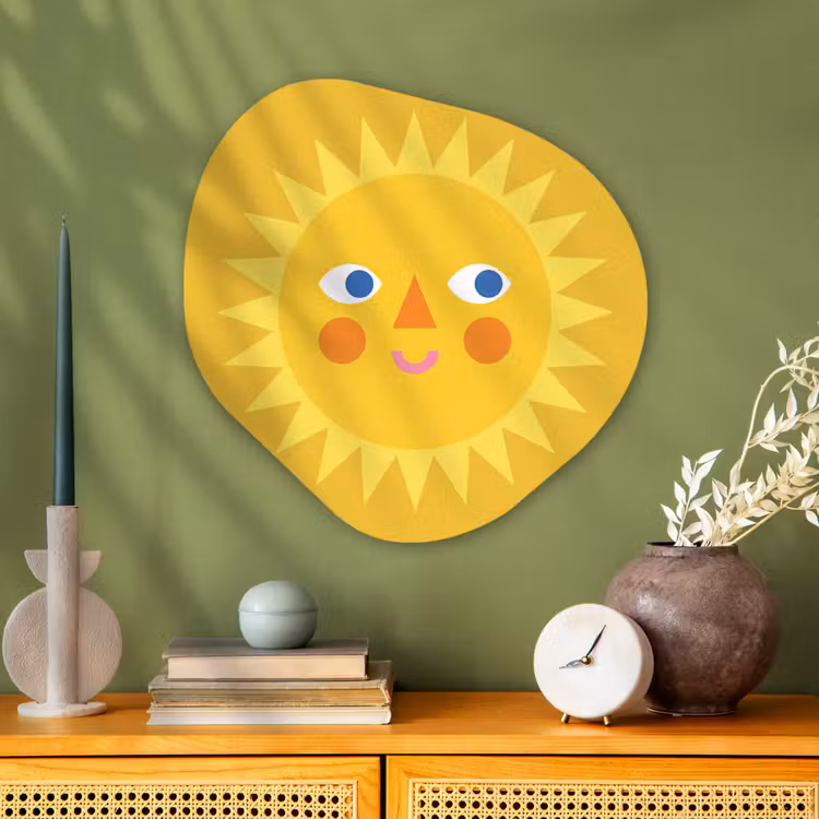 Organic - Glass - Sun - Face - Summer - Illustration - Yellow — 2