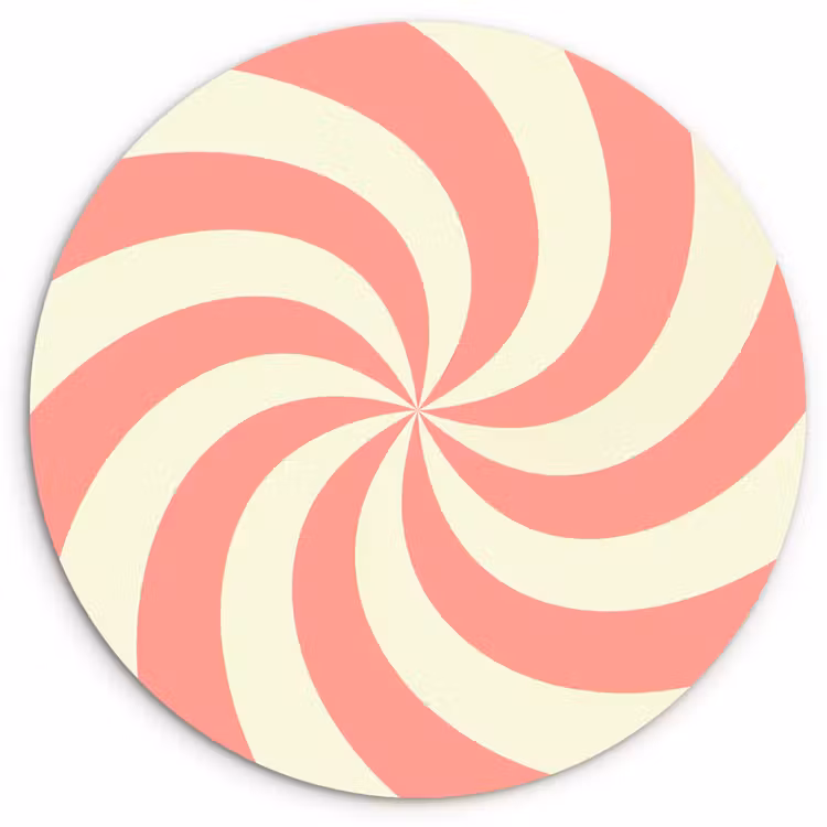 round wall art - Spiral - Pattern - Abstract - Pink - Beige — 1