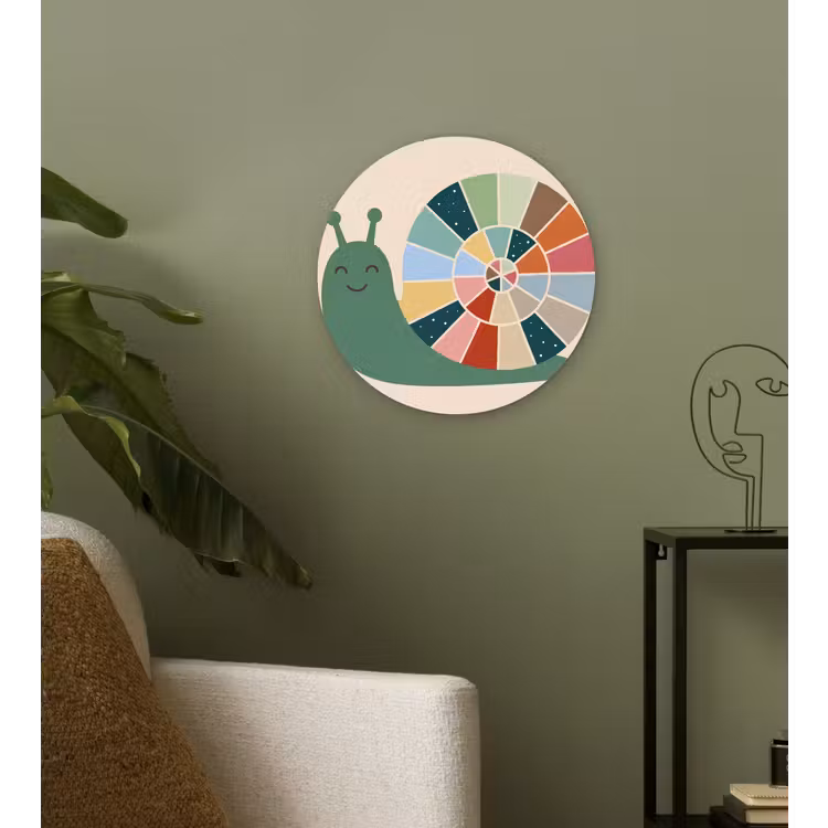round wall art - Animals - Snail - Colorful - Illustration — 3