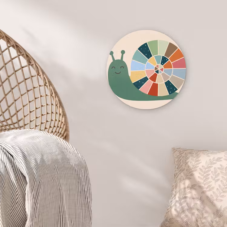 round wall art - Animals - Snail - Colorful - Illustration — 5