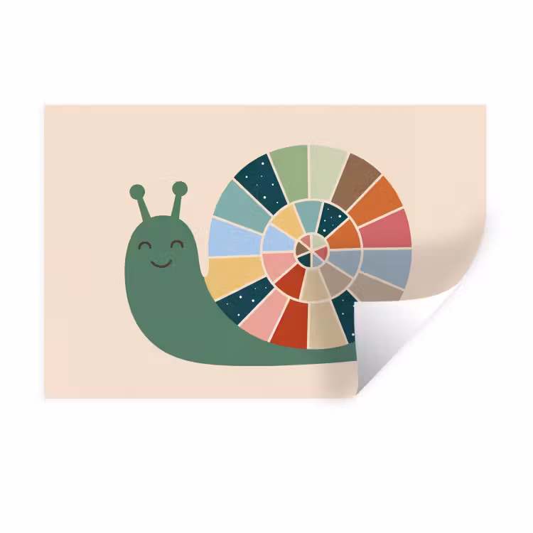 Wall Sticker - Animals - Snail - Colorful - Illustration — 1