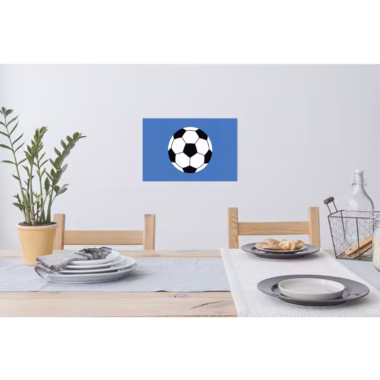 Wall Sticker - Soccer - Black and White - Sports - Illustration - Blue — 3