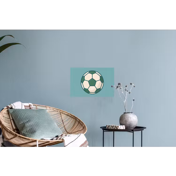 Wall Sticker - Soccer - Geometric - Sports - Illustration - Blue-green — 4