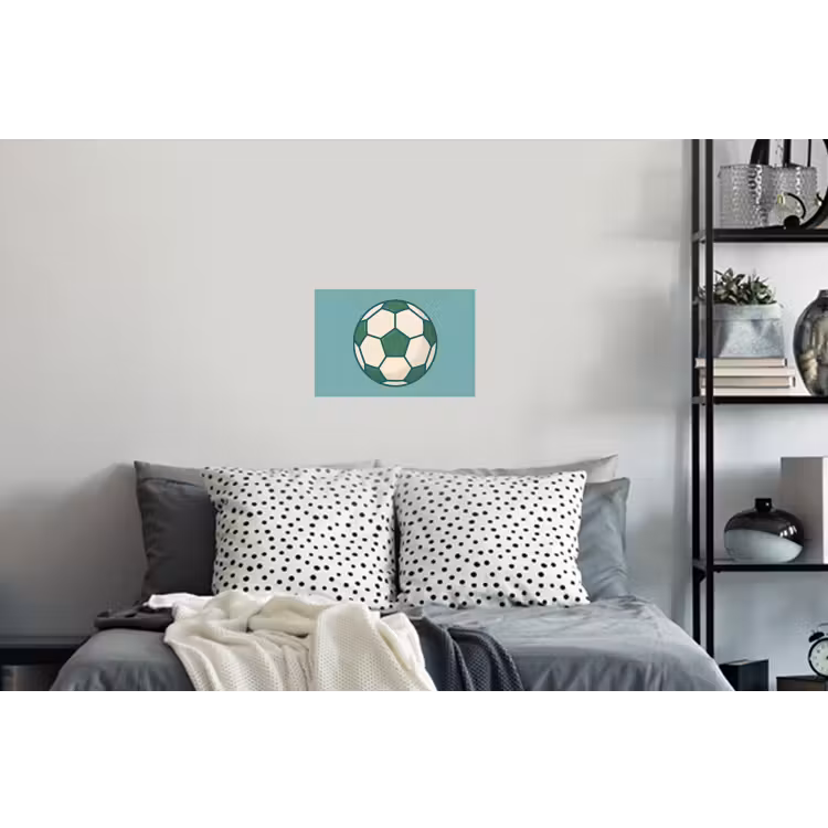 Wall Sticker - Soccer - Geometric - Sports - Illustration - Blue-green — 5