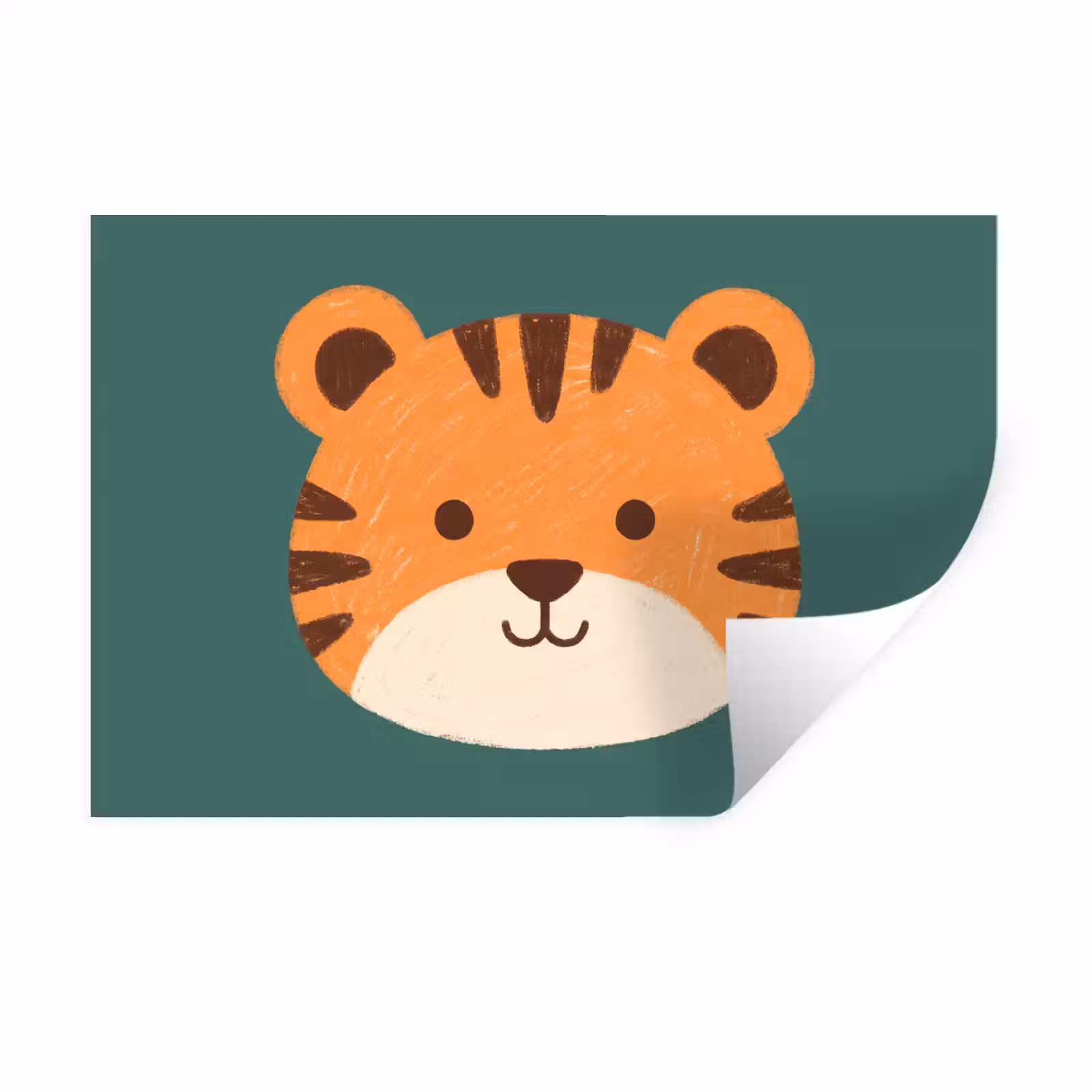 Wall Sticker - Animals - Head - Orange - Illustration - Modern — 1