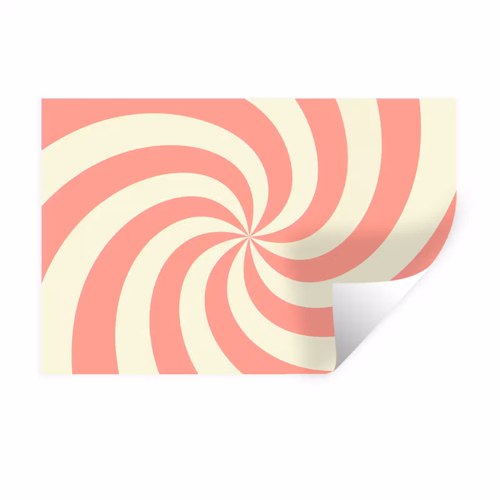 Wall Sticker - Spiral - Pattern - Abstract - Pink - Beige — 1