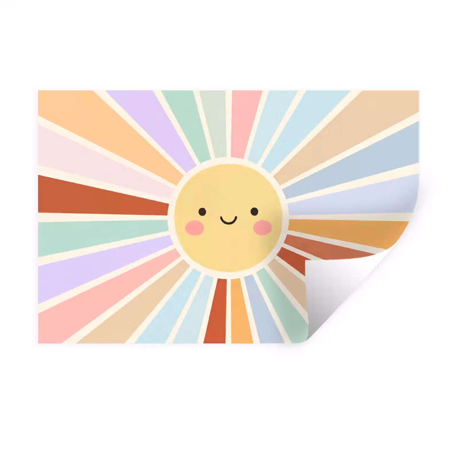 Wall Sticker - Sun - Rays - Cheerful - Colorful - Abstract — 1