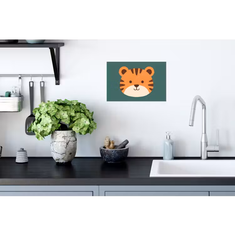 Wall Sticker - Animals - Head - Orange - Illustration - Modern — 2