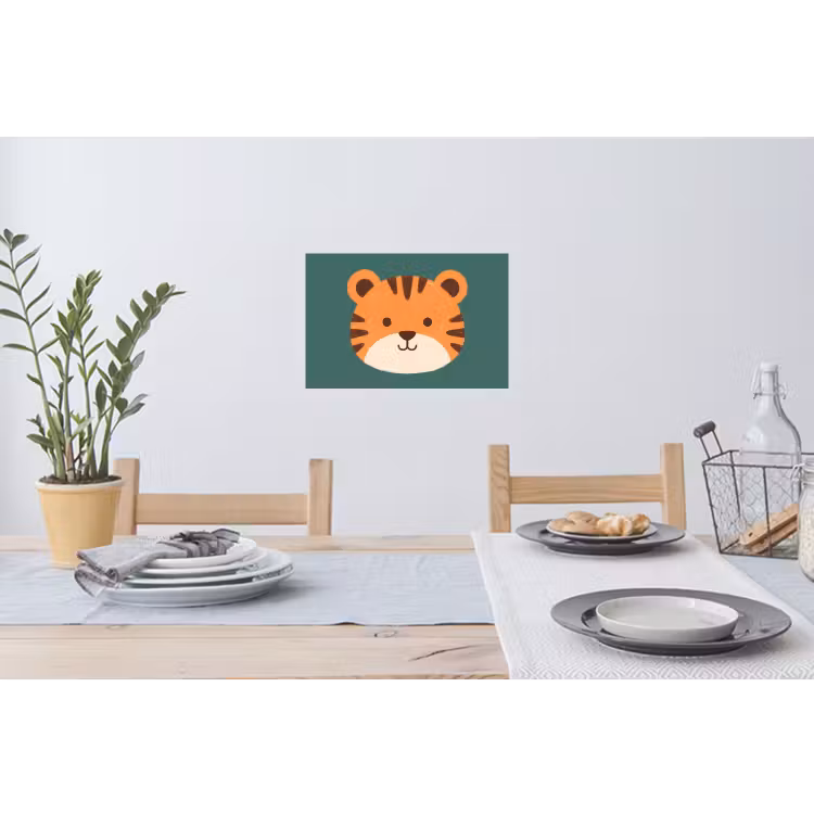 Wall Sticker - Animals - Head - Orange - Illustration - Modern — 3