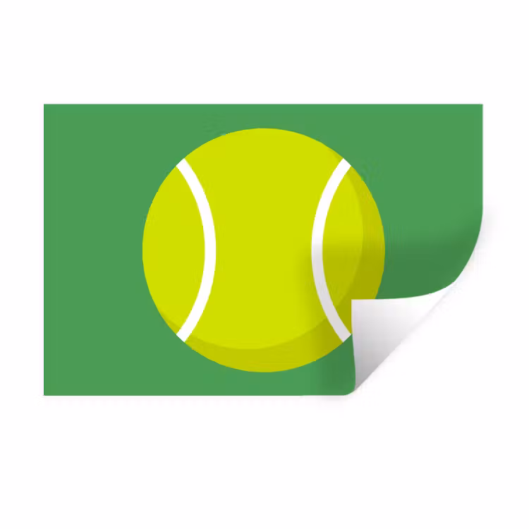 Wall Sticker - Ball - Yellow - Sports - Green - Illustration — 1