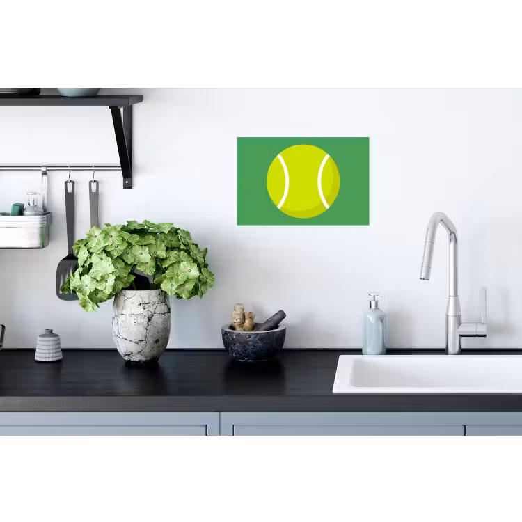 Wall Sticker - Ball - Yellow - Sports - Green - Illustration — 2