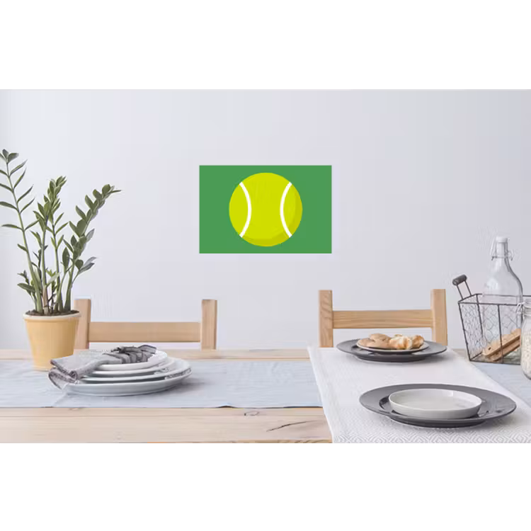 Wall Sticker - Ball - Yellow - Sports - Green - Illustration — 3