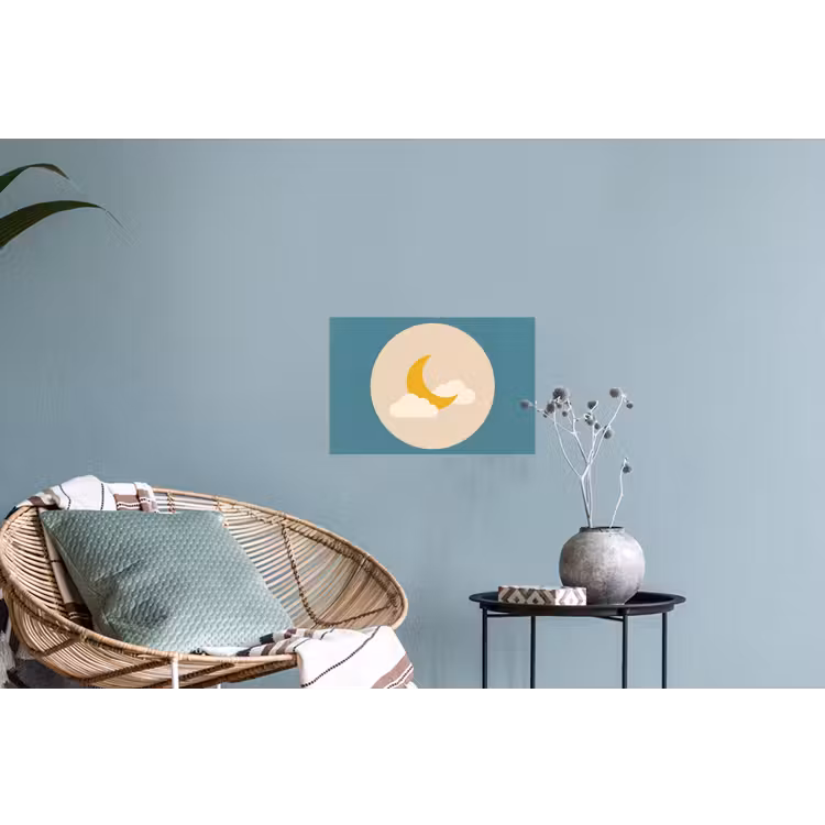 Wall Sticker - Moon - Clouds - Nature - Abstract - Yellow — 4