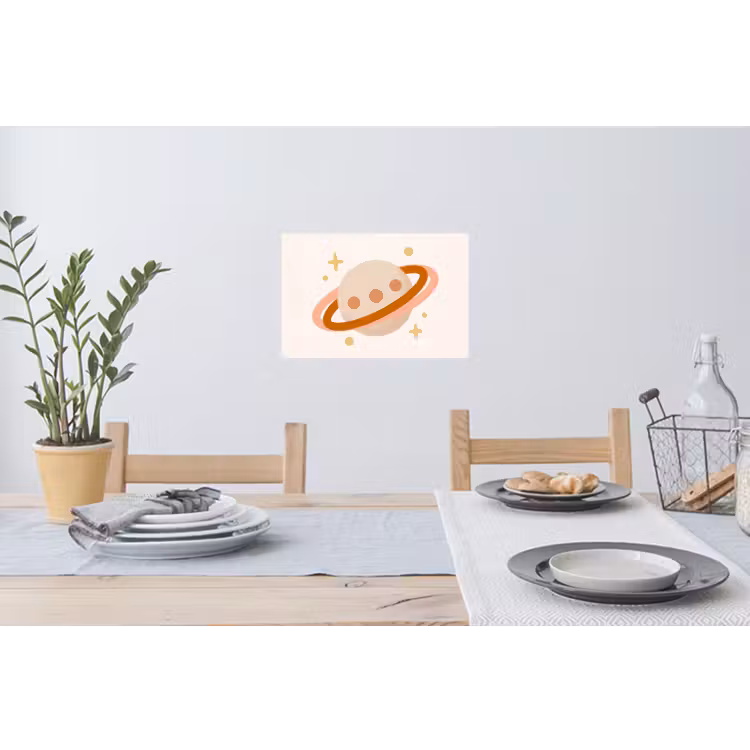 Wall Sticker - Planet - Rings - Space - Illustration - Beige — 3