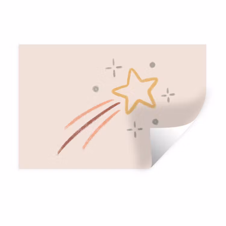 Wall Sticker - Star - Falling - Illustration - Pastel — 1