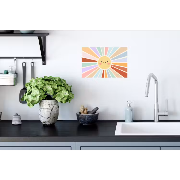 Wall Sticker - Sun - Rays - Cheerful - Colorful - Abstract — 2