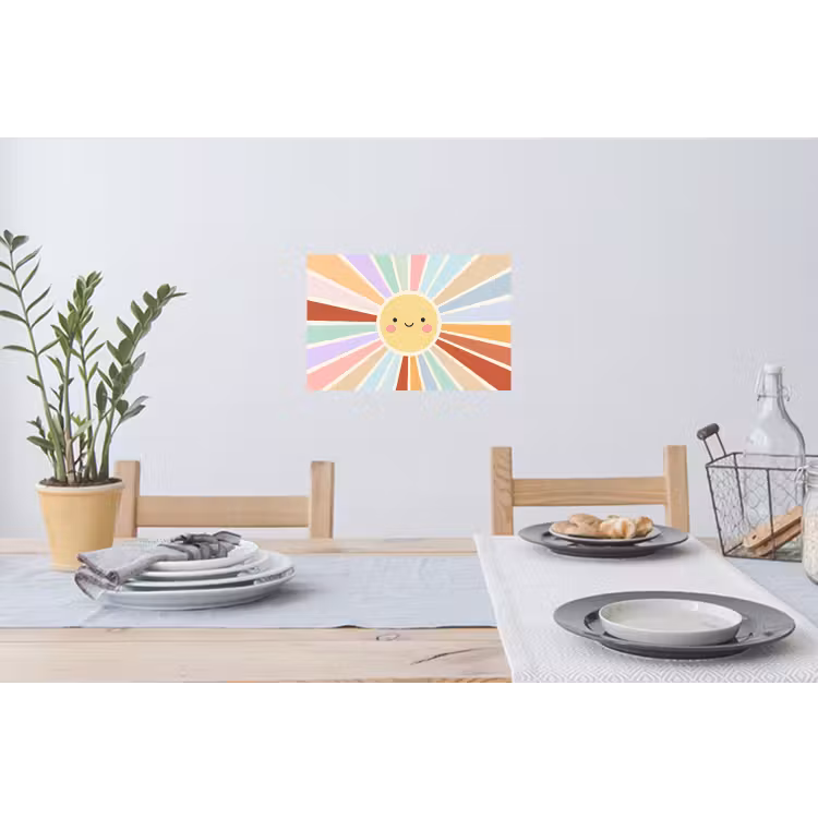 Wall Sticker - Sun - Rays - Cheerful - Colorful - Abstract — 3