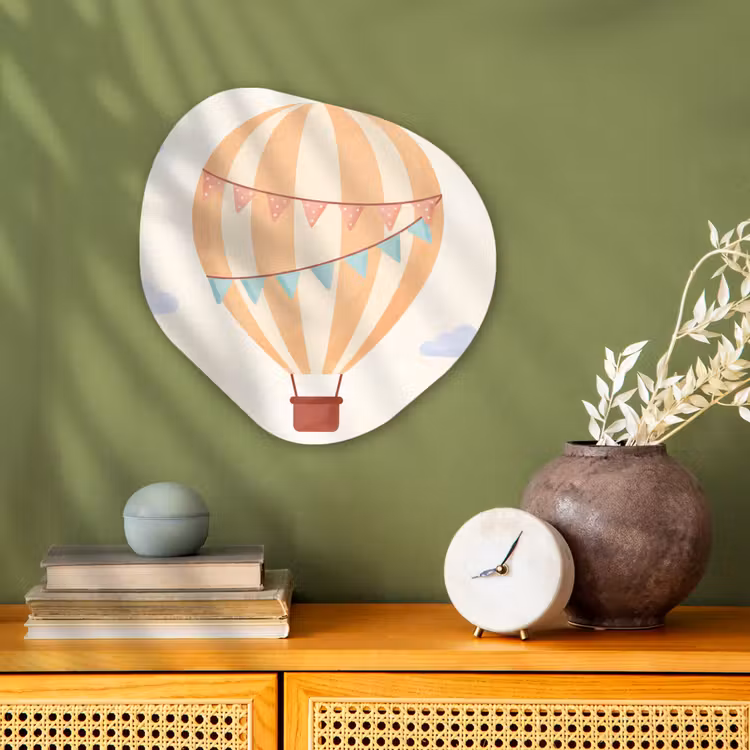 Organic - Forex - Hot Air Balloon - Clouds - Illustration - Soft - Children's Room — 2