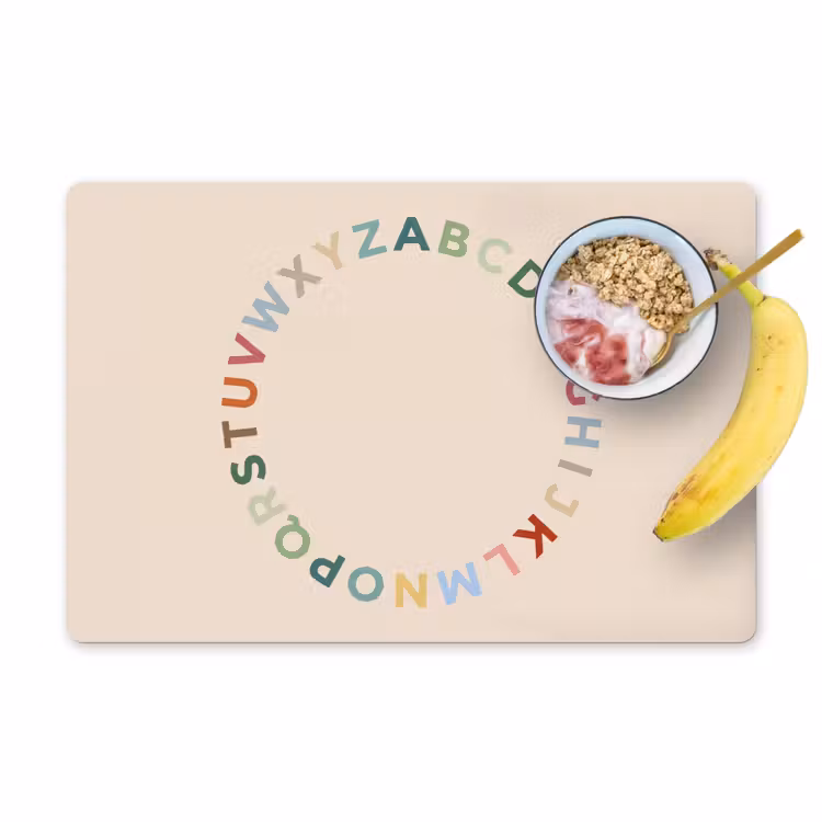 Placemat - 6 pieces - Alphabet - Circle - Educational - Playful - Colorful — 1