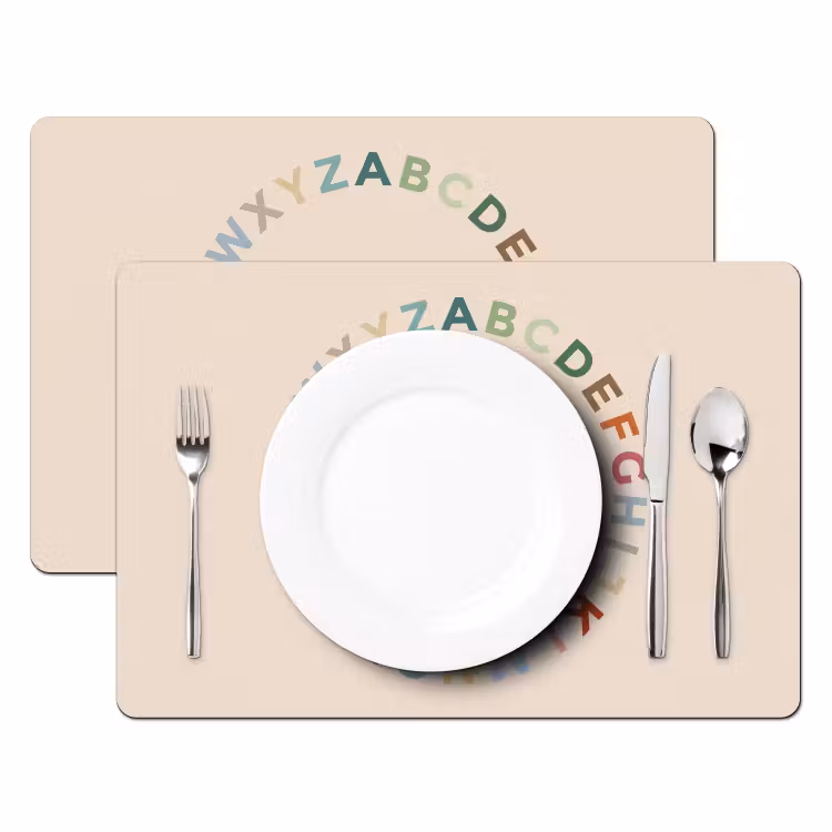 Placemat - 6 pieces - Alphabet - Circle - Educational - Playful - Colorful — 2