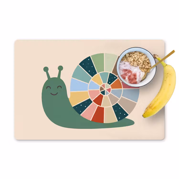 Placemat - 6 pieces - Animals - Snail - Colorful - Illustration — 1