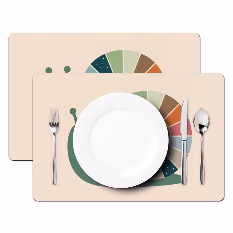 Placemat - 6 pieces - Animals - Snail - Colorful - Illustration — 2
