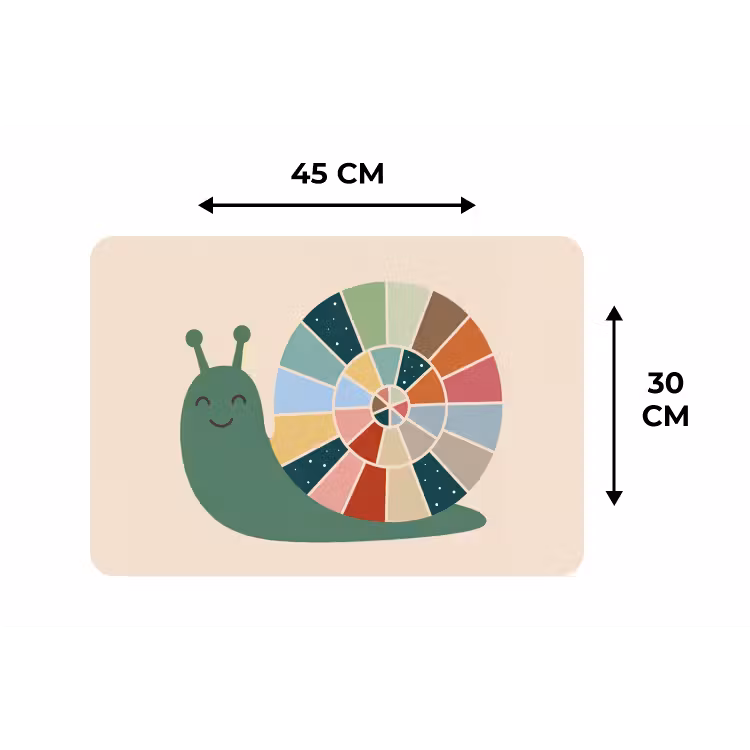 Placemat - 6 pieces - Animals - Snail - Colorful - Illustration — 3
