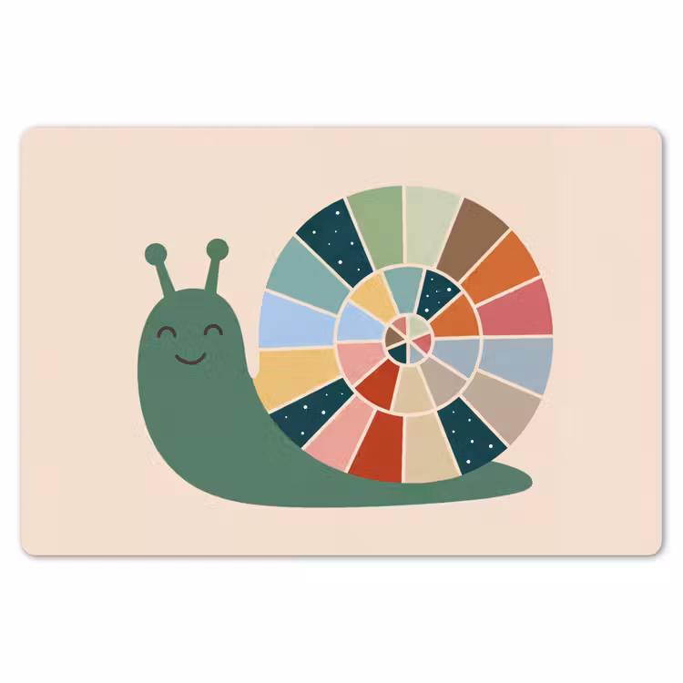 Placemat - 6 pieces - Animals - Snail - Colorful - Illustration — 6