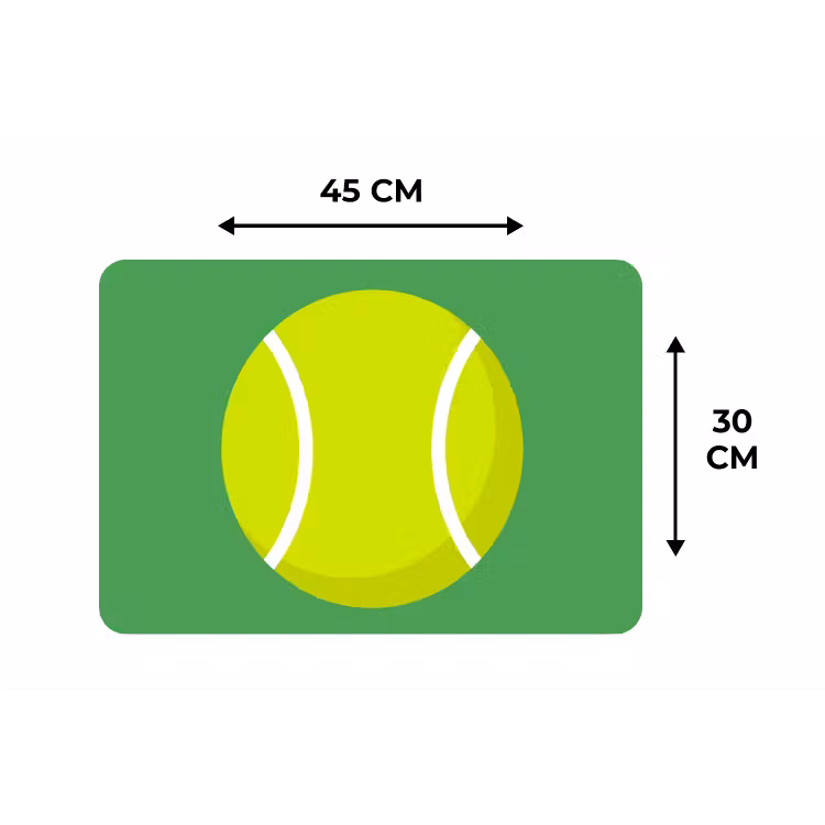 Placemat - 6 pieces - Ball - Yellow - Sports - Green - Illustration — 3