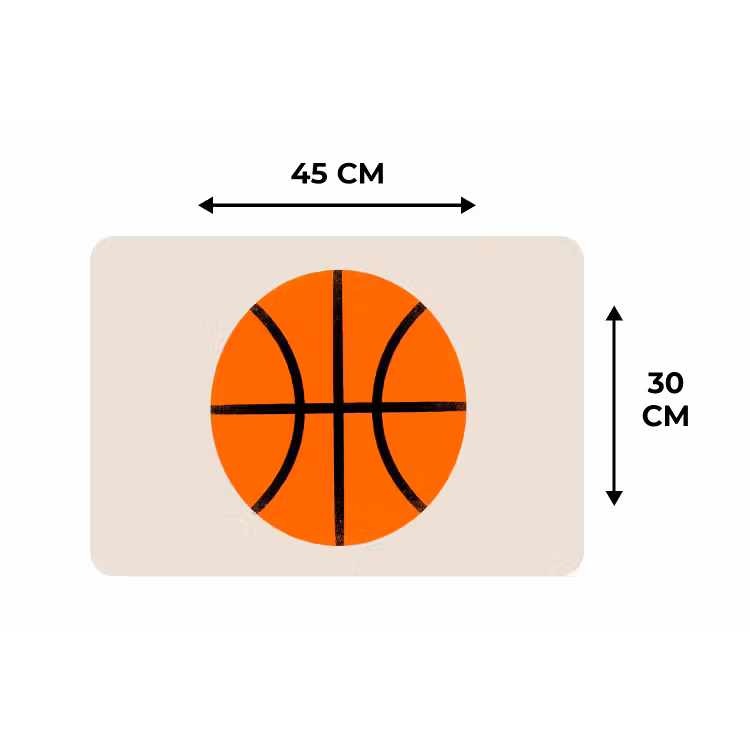 Placemat - 6 pieces - Basketball - Ball - Sports - Illustration - Orange — 3