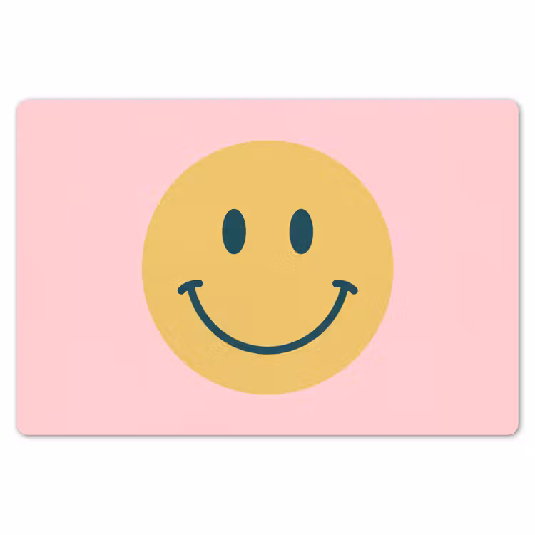 Placemat - 6 pieces - Smiley - Yellow - Pink - Symbol - Minimalist — 6