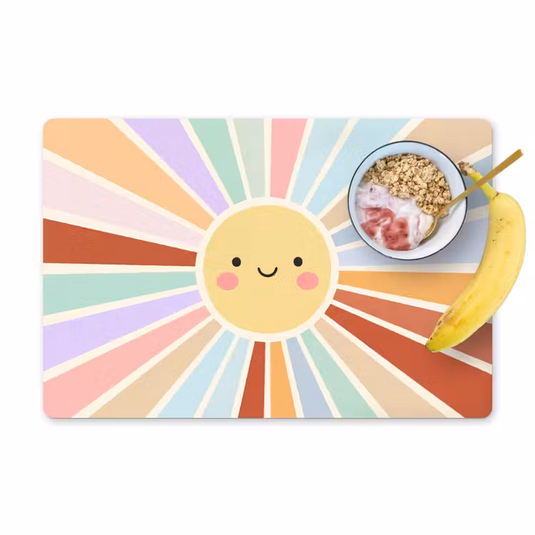 Placemat - 6 pieces - Sun - Rays - Cheerful - Colorful - Abstract — 1