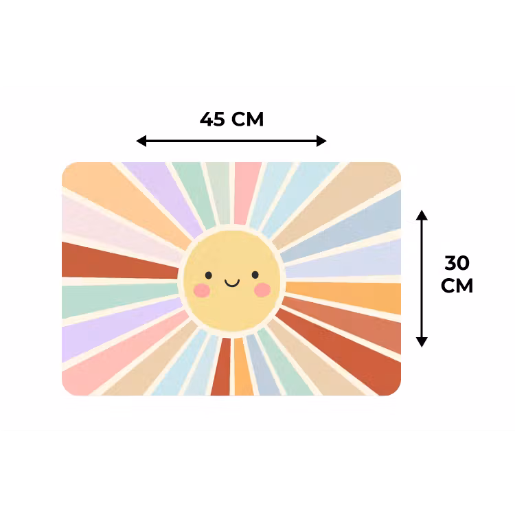 Placemat - 6 pieces - Sun - Rays - Cheerful - Colorful - Abstract — 3