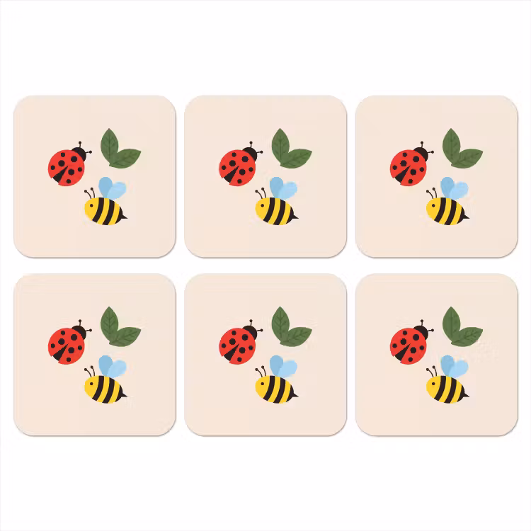 Coaster - Insect - Leaf - Nature - Playful - Illustration — 1