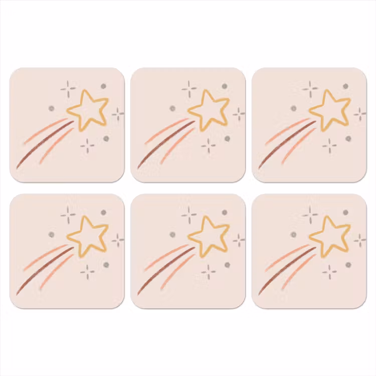Coaster - Star - Falling - Illustration - Pastel — 1