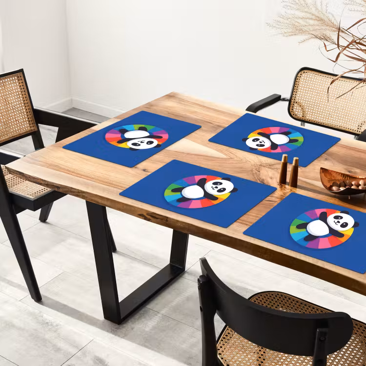 Placemat - 6 pieces - Animals - Cartoon - Colorful - Modern - Playful — 4