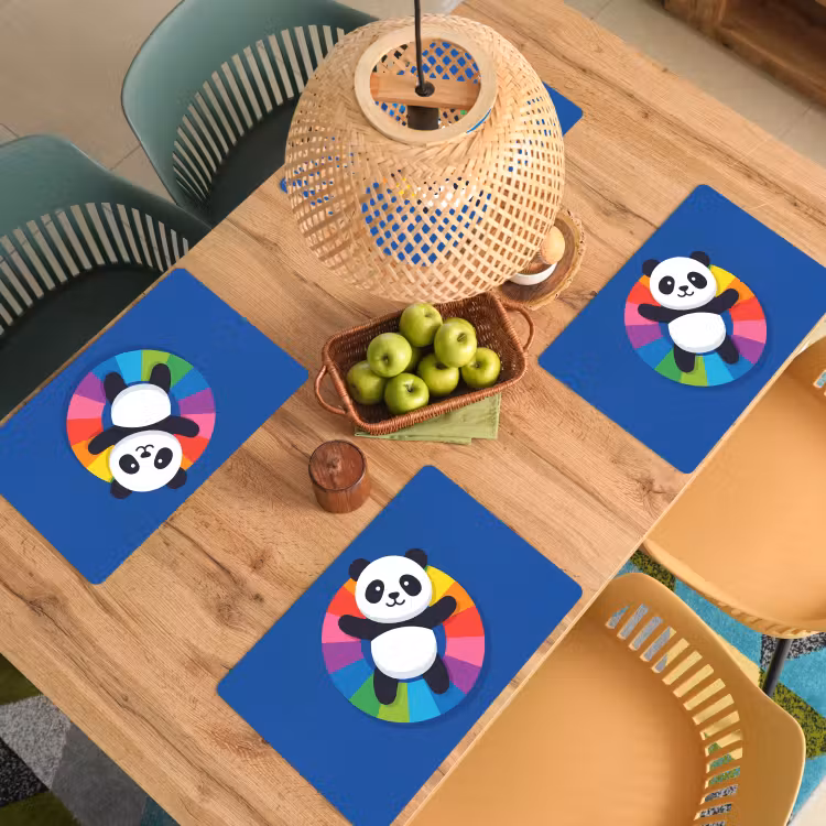 Placemat - 6 pieces - Animals - Cartoon - Colorful - Modern - Playful — 5