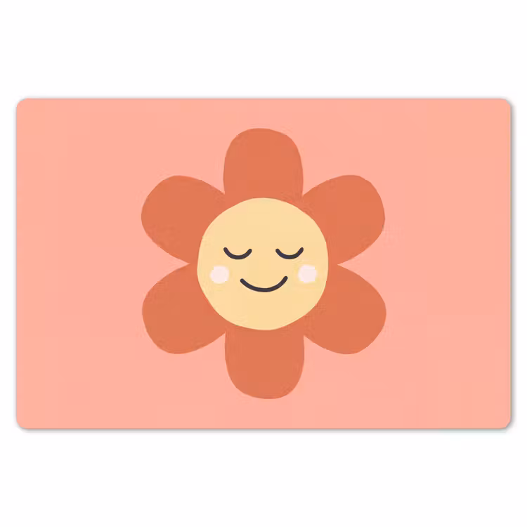 Placemat - 6 pieces - Flowers - Cartoon - Child - Pink — 6