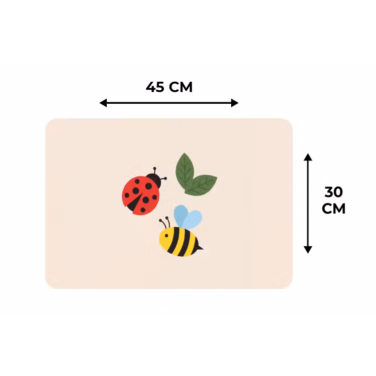Placemat - 6 pieces - Insect - Leaf - Nature - Playful - Illustration — 3